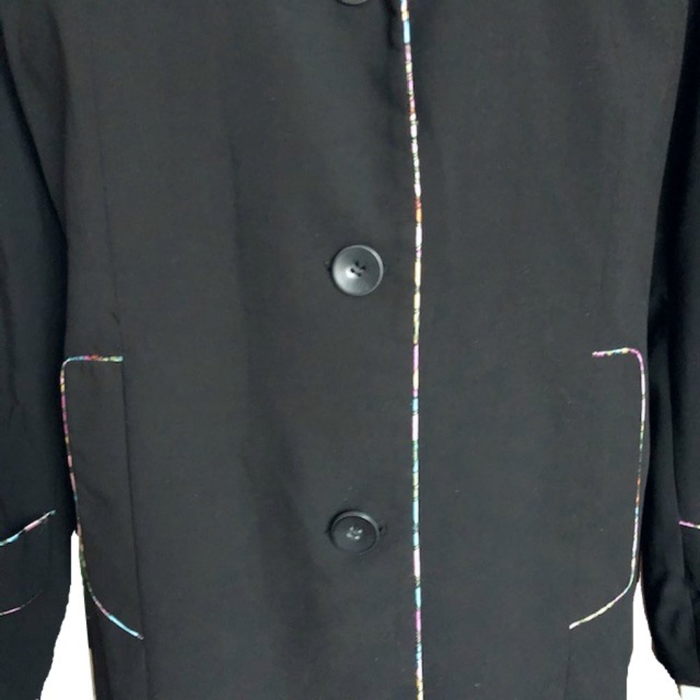 Dialogue women's black jacket with floral touches Size 16 - Picture 7 of 14